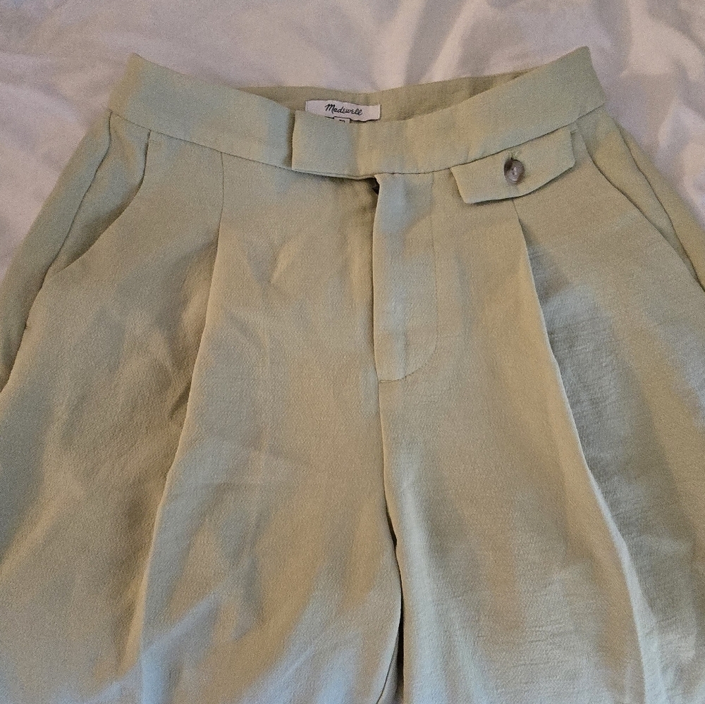 Madewell Cream Chinos Wide-Leg Classic Pleats - Picture 8 of 13